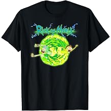 Rick and Morty Portal Glow Lightning Logo T-Shirt