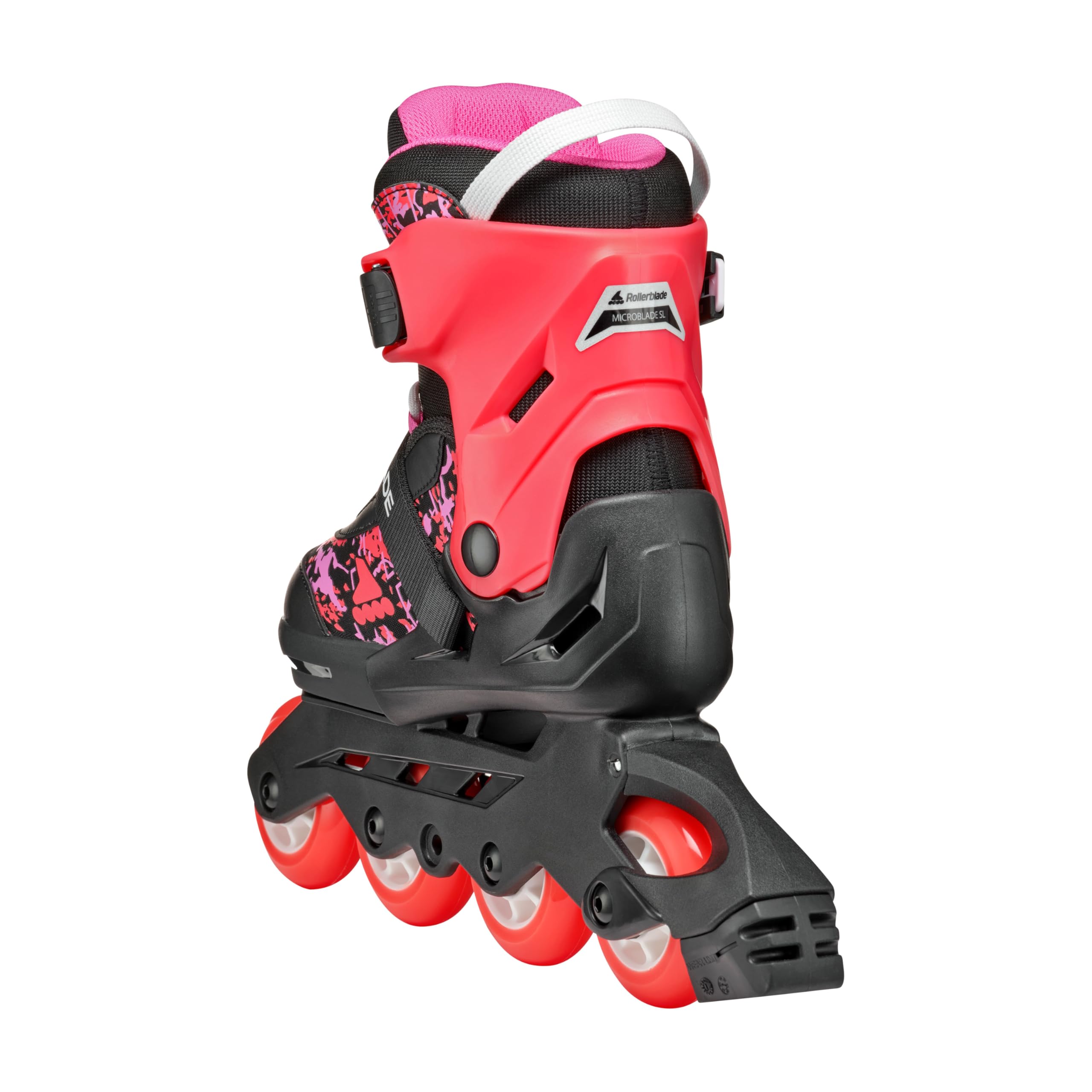 Rollerblade MICROBLADE SL Łyżworolki dla dziewcząt, na czas wolny, czarne/koralowe, rozmiar 36,5-40,5