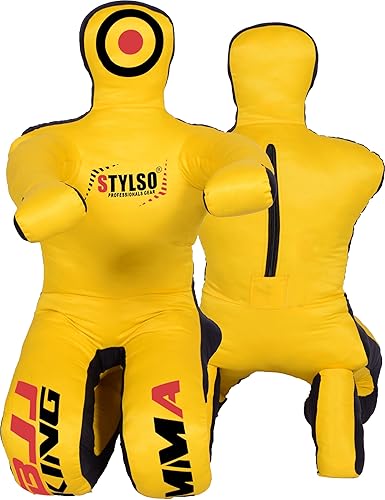 Miniatura 30 de Grappling Dummy for Adults, Unfilled Wrestling Dummy, Hanging Jiu Jitsu Dummy for BJJ, MMA, Judo, Karate, Martial Arts Negro sentado