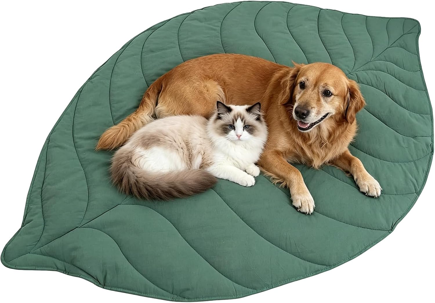 Letalong Extra Large Leaf Shaped Dog Blanket 50x45'', Soft Plush Puppy Bed Mat for Small Medium Large Dogs, Machine Washable Pet Throw for Couch, Sofa & Furniture Protection, Durable & Cozy