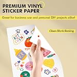 Koala Printable Papier adhésif en vinyle pour imprimantes jet d'encre et laser, 25 Feuilles papier autocollant blanc mat imperméable, papier d'impression 8.5x11 pouces pour imprimer vos propres stickers