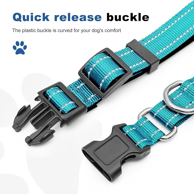 Foto 7 de 7 de Collar reflectante para perro Martingala. Collar para perro con hebilla de liberación rápida. Collar…