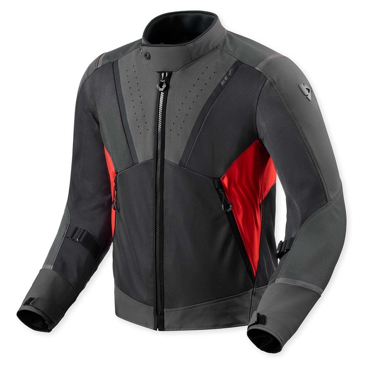 REV'IT! Revit Airwave 4 Giacca tessile da moto, nero/rosso, 3XL
