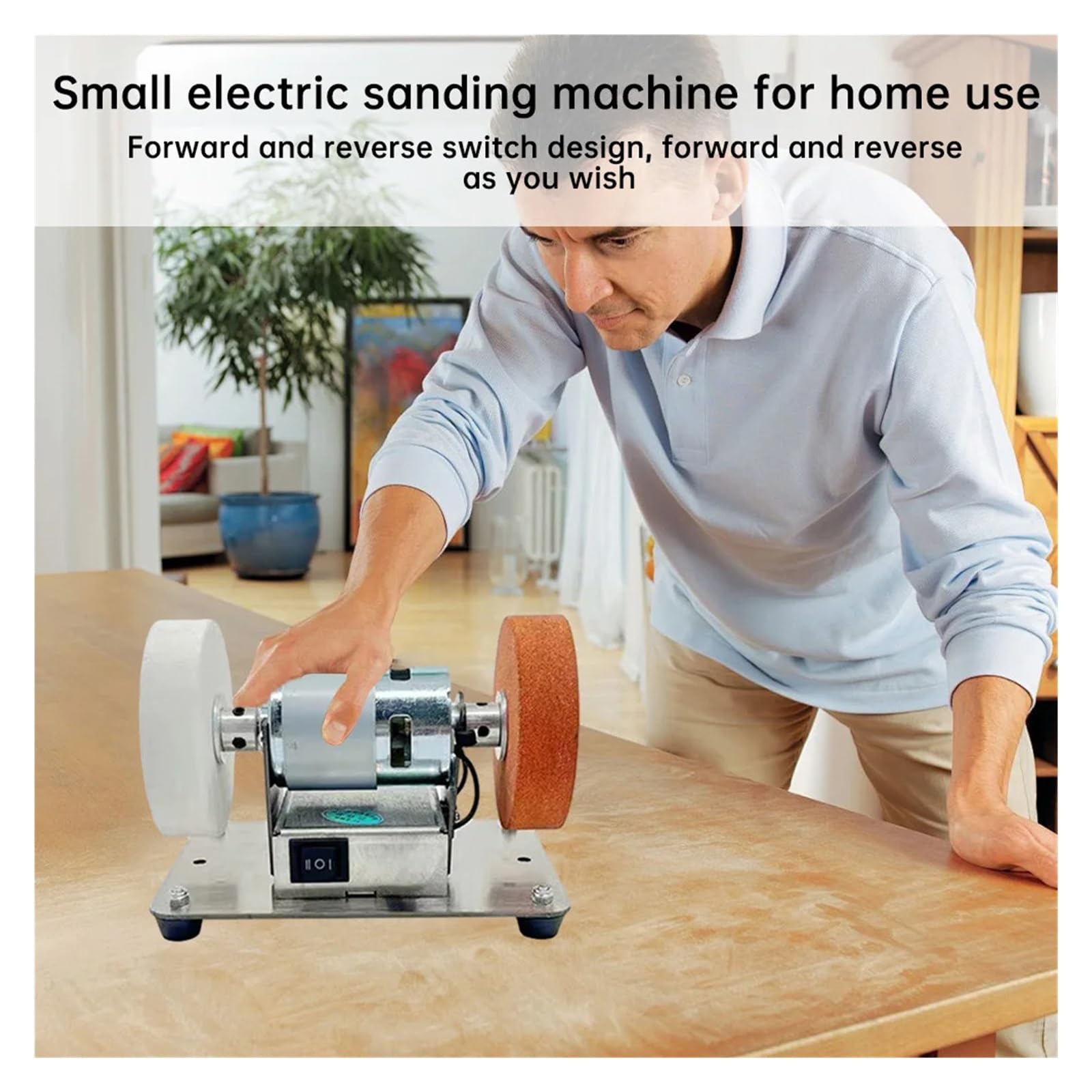 Motor de amoladora, rectificado eléctrico de pulido Micro grueso y fino, piedra de amoladora de rueda, mesa de artefacto de máquina amoladora doble de 100W ,Máquinas de Acabado y Pulido de Joyas.