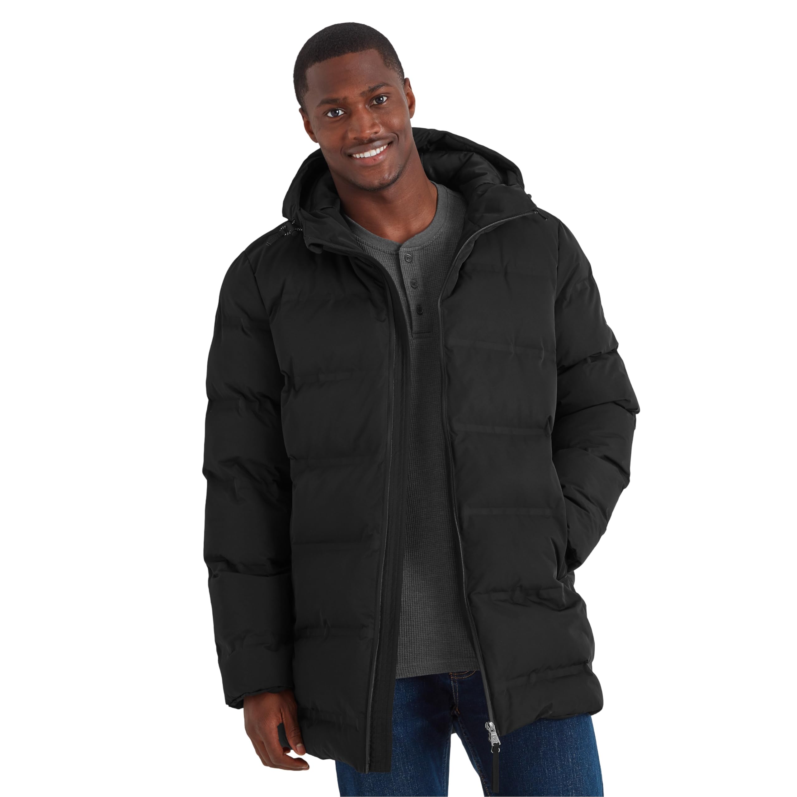 TOG24 Brinkley Mens Heat-Sealed Baffle Jacket & Coat. Light Rain Protection & Wind Protection. Designed To Keep You Warm In Cooler Months. Insulated Filling Made From Recycled Plastic Bottles