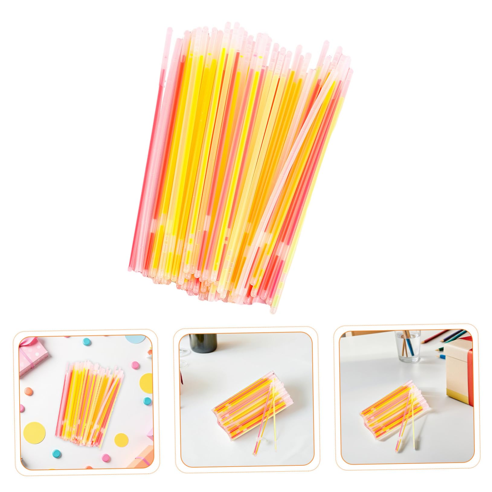YARNOW Braccialetti Luminosi 150 Pezzi in Plastico per Feste e Bambini