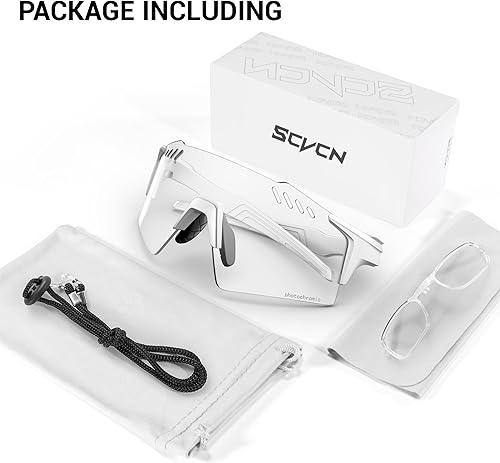 Miniatura 5 de SCVCN Gafas de ciclismo fotocromáticas UV400 de protección para mujeres y hombres, gafas deportivas TR90 MTB para correr, bicicleta de montaña S9A2