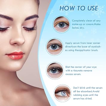 Eyelash Growth Serum, Lash Serums Eyebrow Enhancer and Eyelash Serum for Growth and Thickness, Eye Lash Serum to Growth Longer, Fuller, Stronger With Natural Formula Vegan(New upgrade)