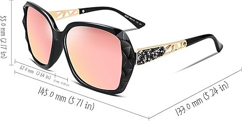 Miniatura 6 de FEISEDY - gafas de sol polarizadas para mujer, marco compuesto brillante B2289