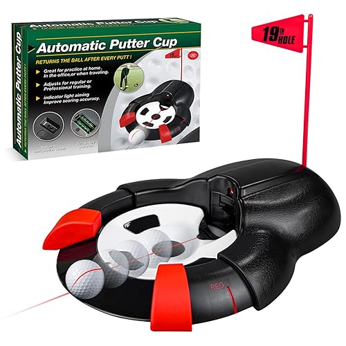 Golf Ball Automatic Putting Return Cup with Laser, Training Putting