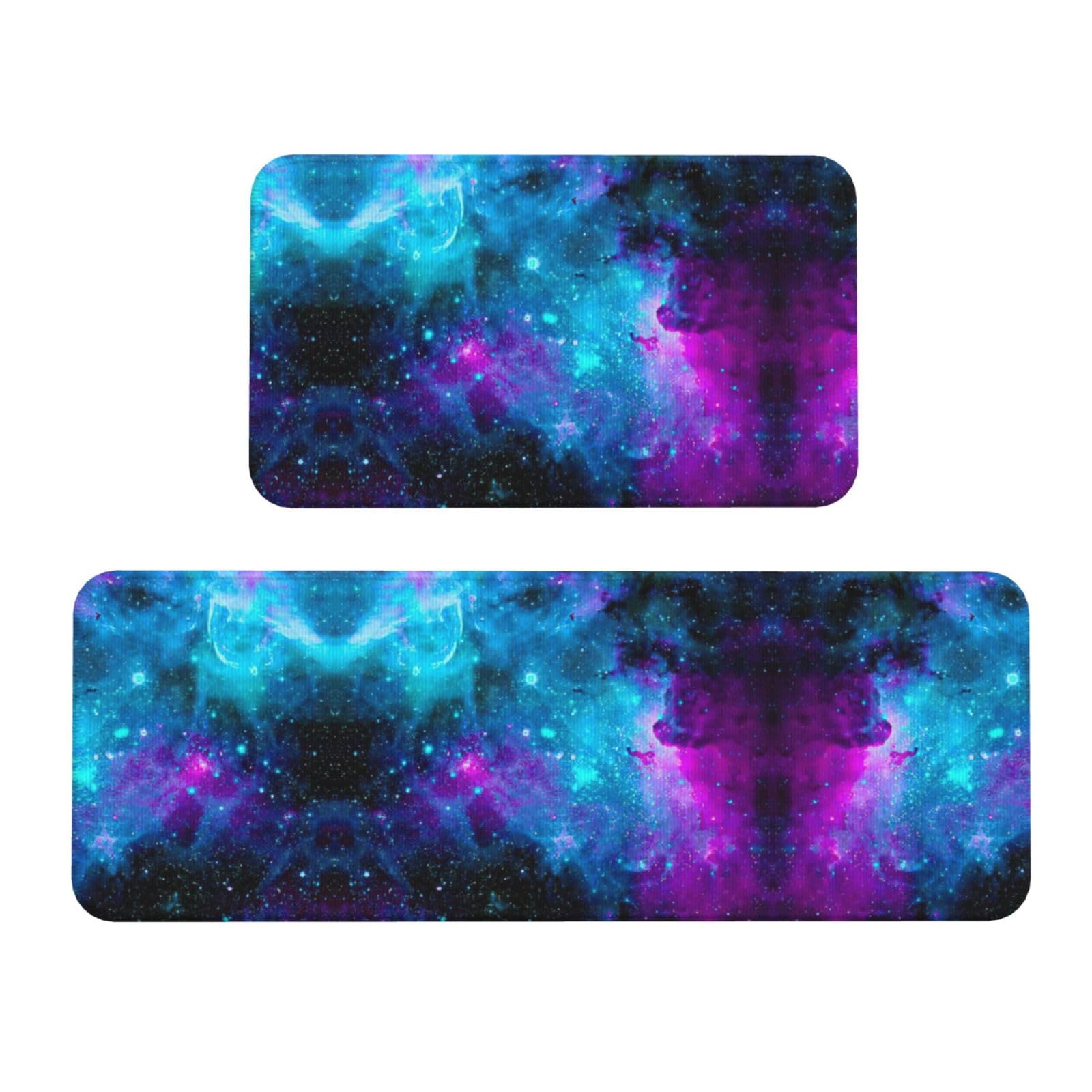Tapis de cuisine violet ciel étoilé lot de 2 tapis de sol absorbants
