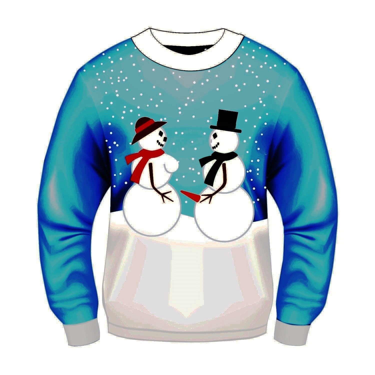 FORUM Novelties - Maglione Natalizio per Adulti Coppia di Nevi L
