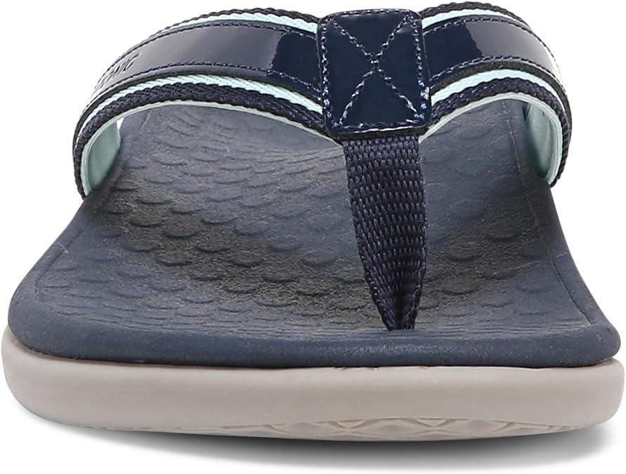 Vionic Women's Tide II Toe Post Sandal - Supportive Ladies Flip Flops That Include Three-Zone Comfort with Orthotic Insole Arch Support