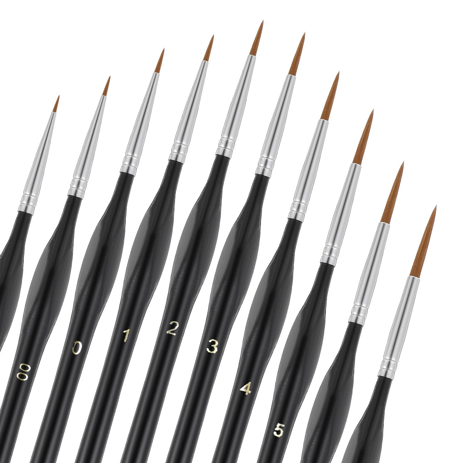 10 PCS Miniature Paint Brush for Fine Detailing, Miniature Brushes for Fine Detailing Mini Small Painting Brushes Micro Detail Paint Brush Set for Art Acrylic Watercolor Oil Model Painting