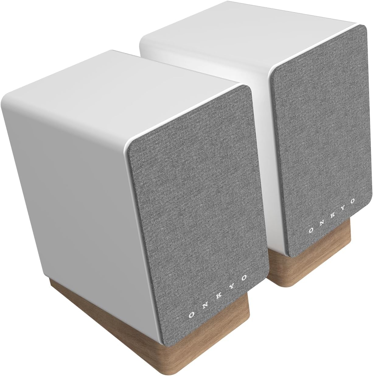 Onkyo GX-10DB Aktivlautsprecher mit USB-C, Weiß | Aktivlautsprecher mit 3-Zoll-Tieftöner, USB-C, Line/Phono, optischem Eingang, Sub-Out und Bluetooth 5.3 LE Audio.