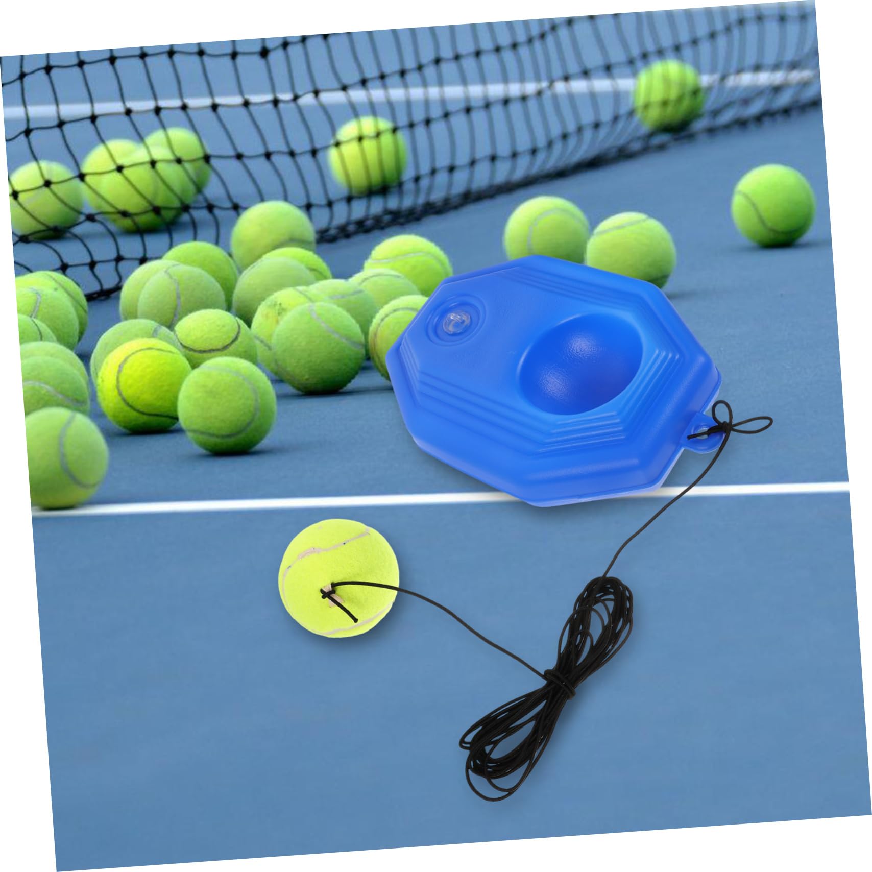 Toyvian Kit de Entrenamiento de Tenis con Base de Rebote para Práctica Individual Herramienta Duradera para Entrenamiento Deportivo para Jóvenes y Adultos