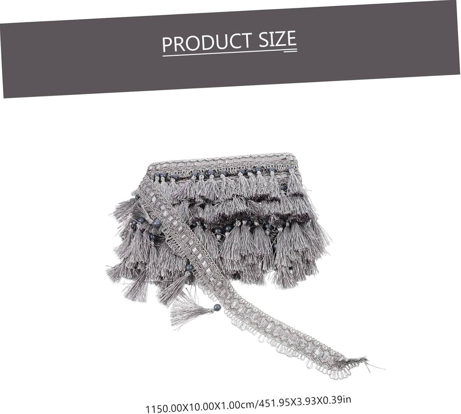 Polyester Fringe Trim for DIY Garment and Home Decor 11.5m