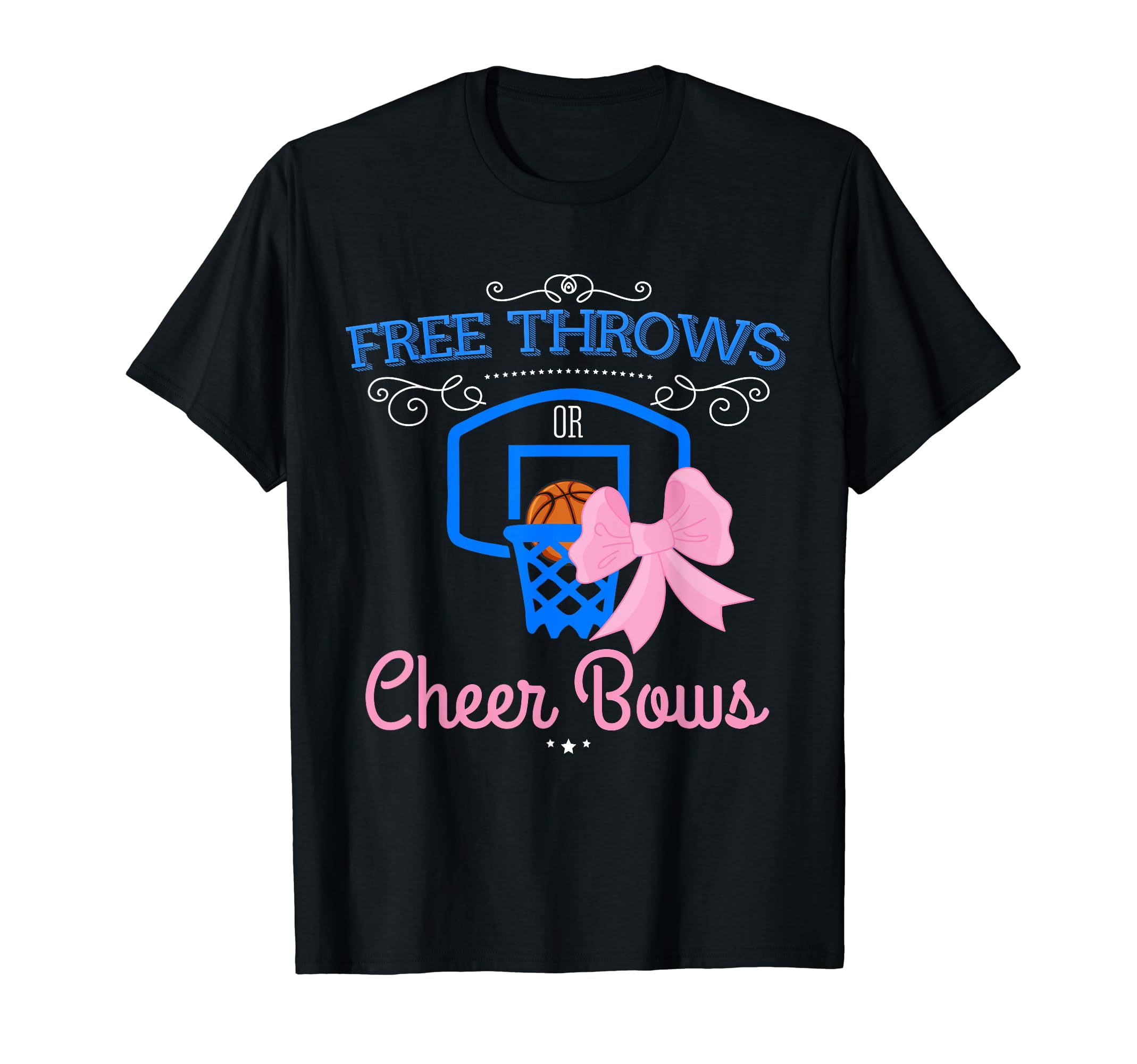 Free Throws or Cheer Bows Gender Reveal Party Supplies Shirt