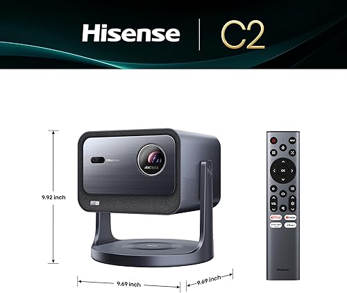 Miniatura 2 de Hisense JBL - Mini proyector láser C2, 65-300 pulgadas, diseño cardán, 4K, láser triple color, 110% BT.2020, 2000 lúmenes ANSI, contraste nativo