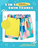 Vista 42 de maamgic Traje de baño para niños con forro de compresión elástico para niño Yema de Huevo Coco