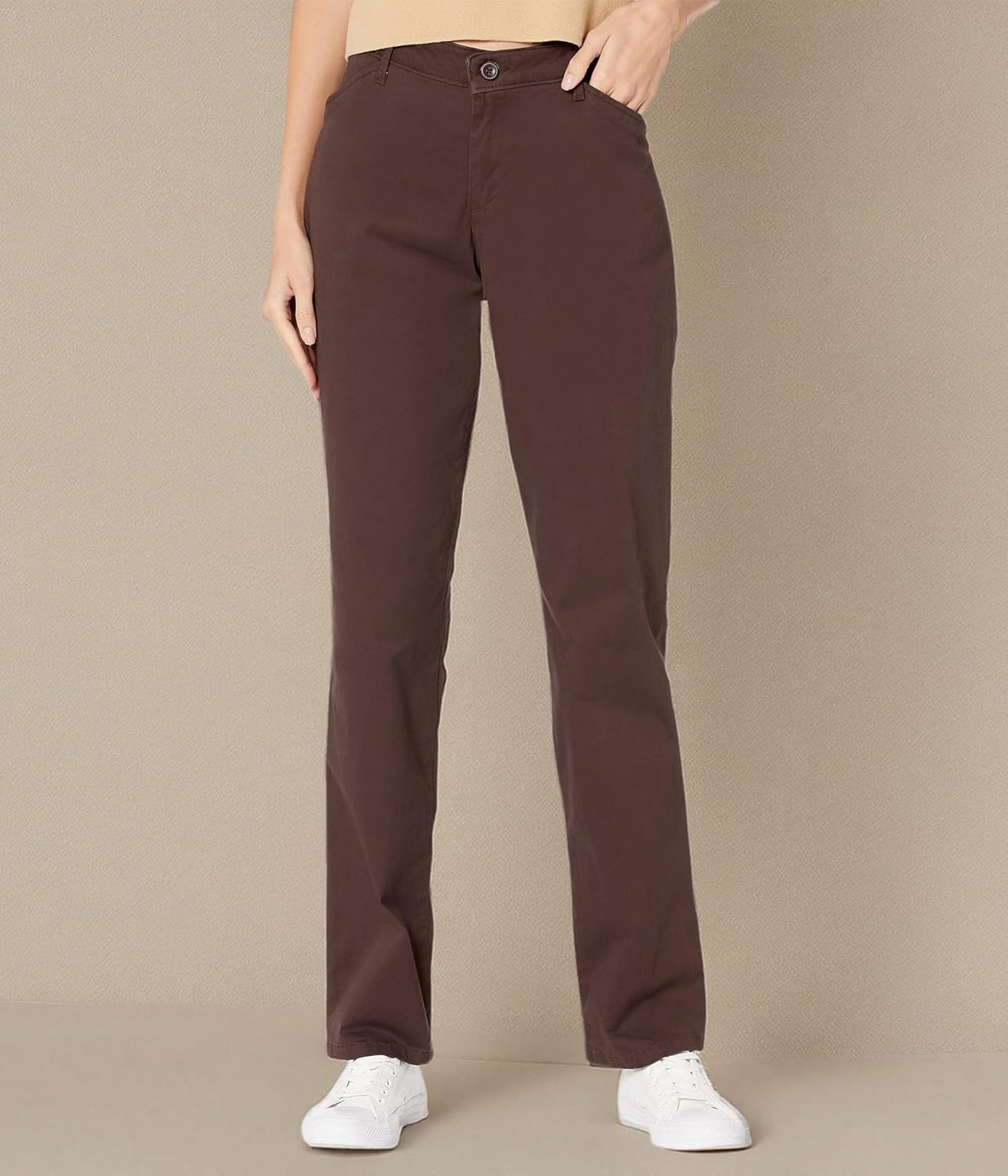 Lee Women’s Relaxed Straight Leg Pant, Roasted Chestnut 20 Medium - Image 4