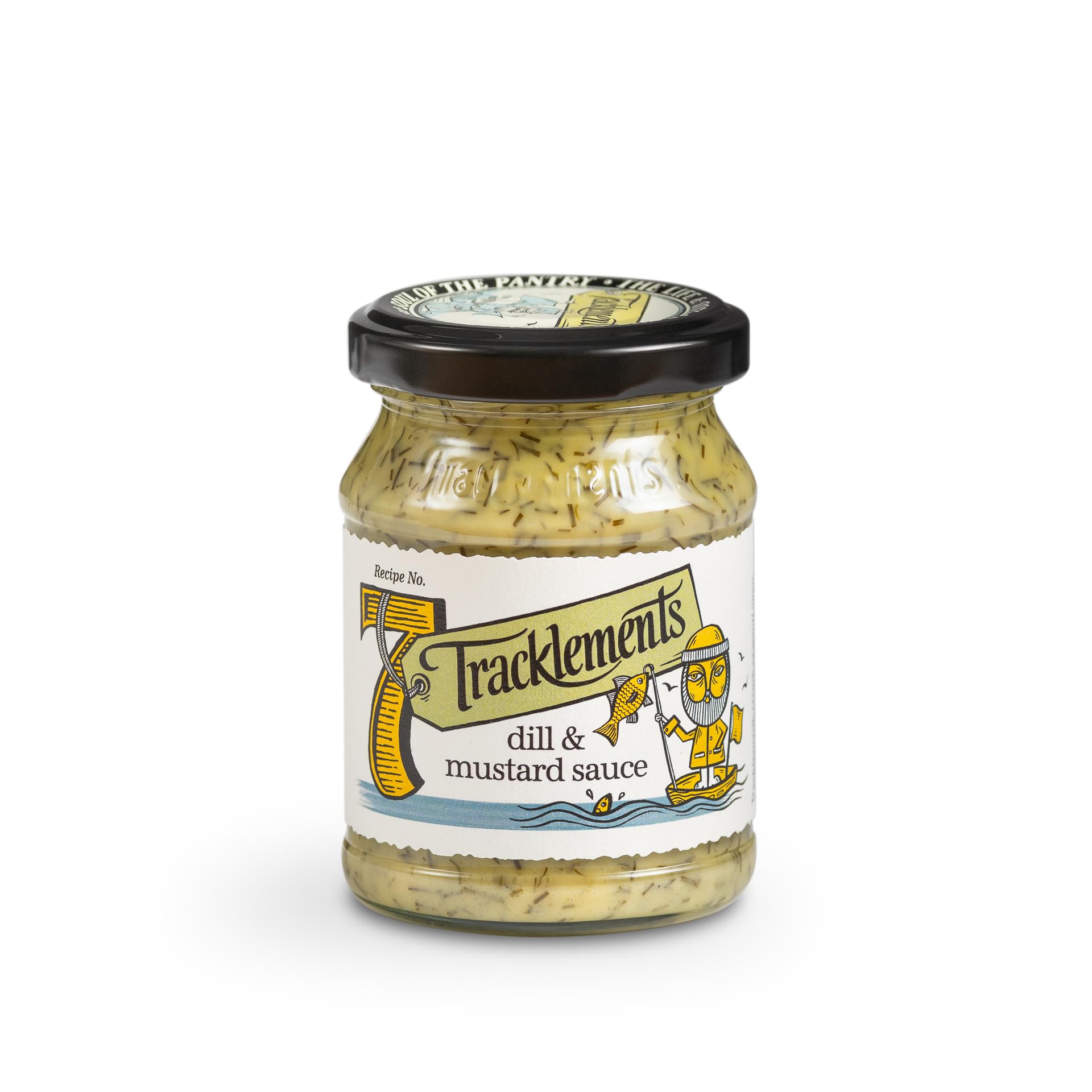 Tracklements Dill Mustard Sauce, An Ideal Condiment for Smoked Fish, Salmon and Salted Fish or Partnered with Salted Beef Toasties, Vegetarian Friendly, Gluten Free, 140g Jar
