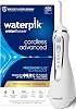 Irrigador dental portátil recargable Waterpik Cordless Advanced, blanco | 3 configuraciones, 4 puntas, bolsa de viaje, para encías, dientes, frenos, implantes, uso en ducha, aceptado por ADA WP-580, empaque puede variar 1