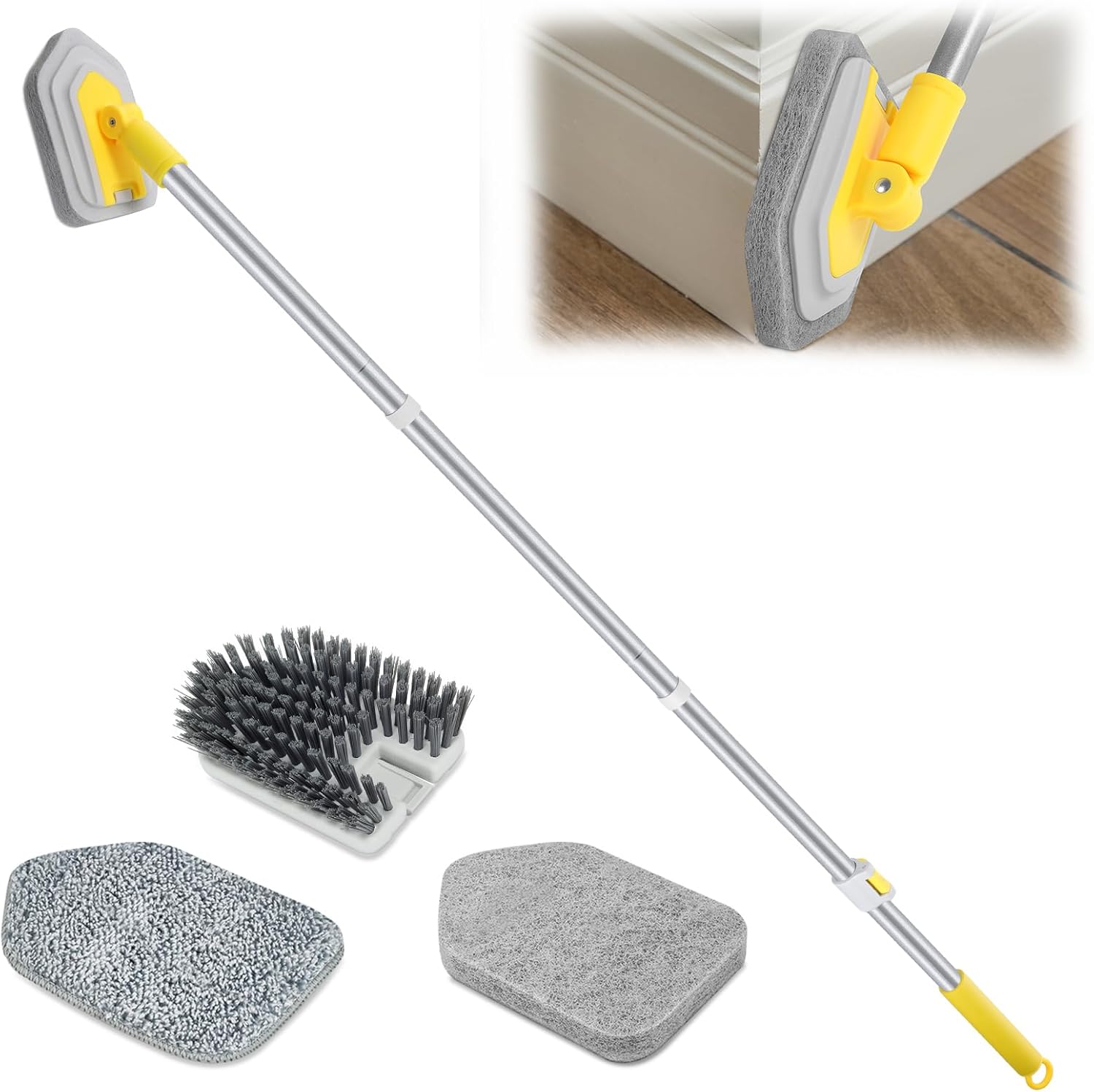 Baseboard Cleaner Tool with Long Handle 3 Reble Cleaning