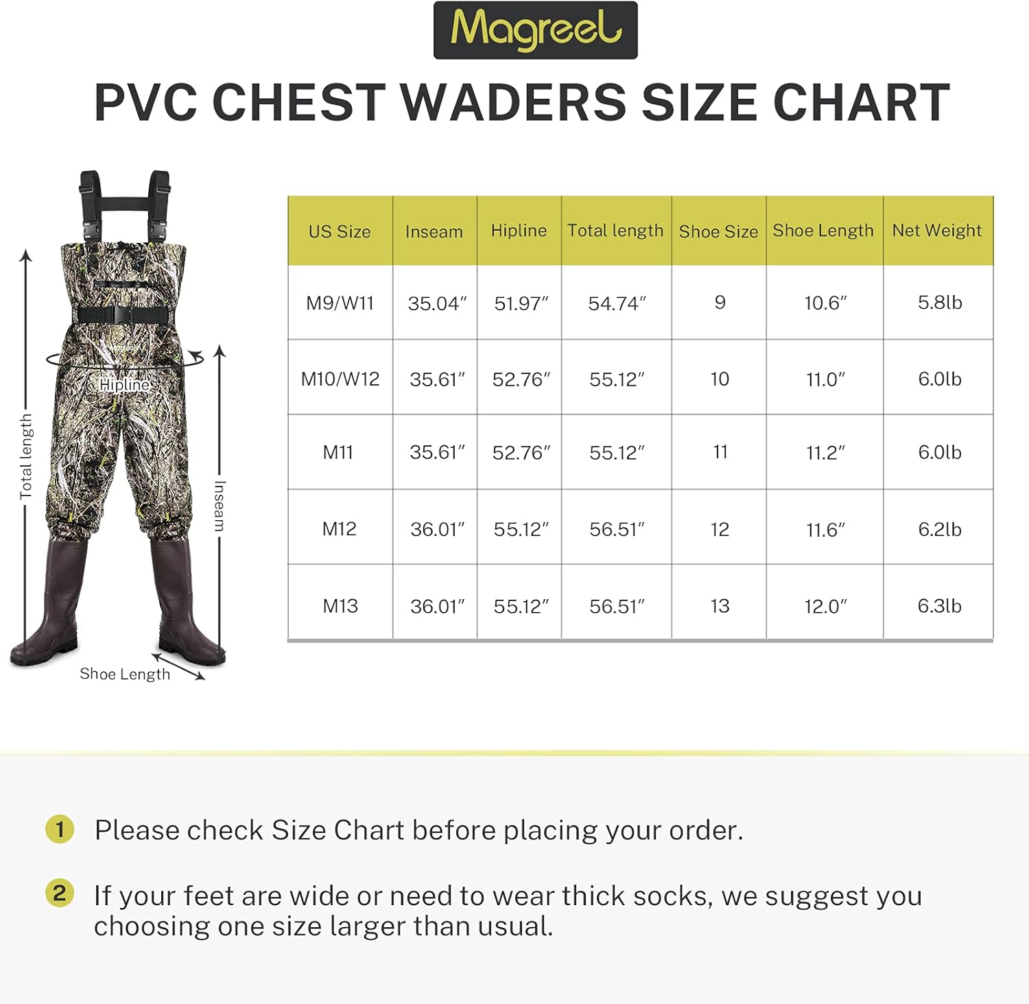 Chest Waders, Hunting Fishing Waders for Men Women with Boots 70D/210T Nylon Wader for Duck Hunting Fly Fishing : Sports & Outdoors