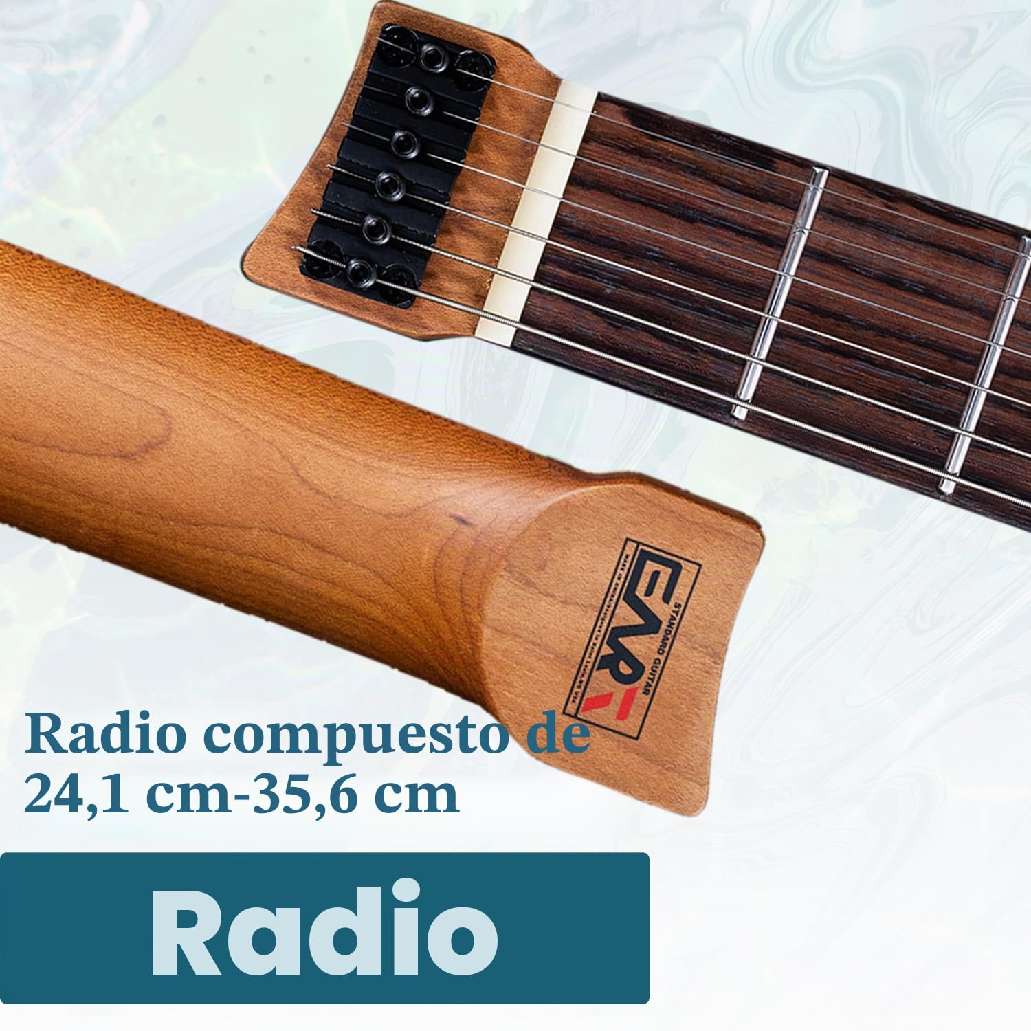 Guitarra eléctrica sin cabeza GW2P-SE, cuerpo de caoba tostado, cuello de arce canadiense, trastes jumbo, ráfaga roja