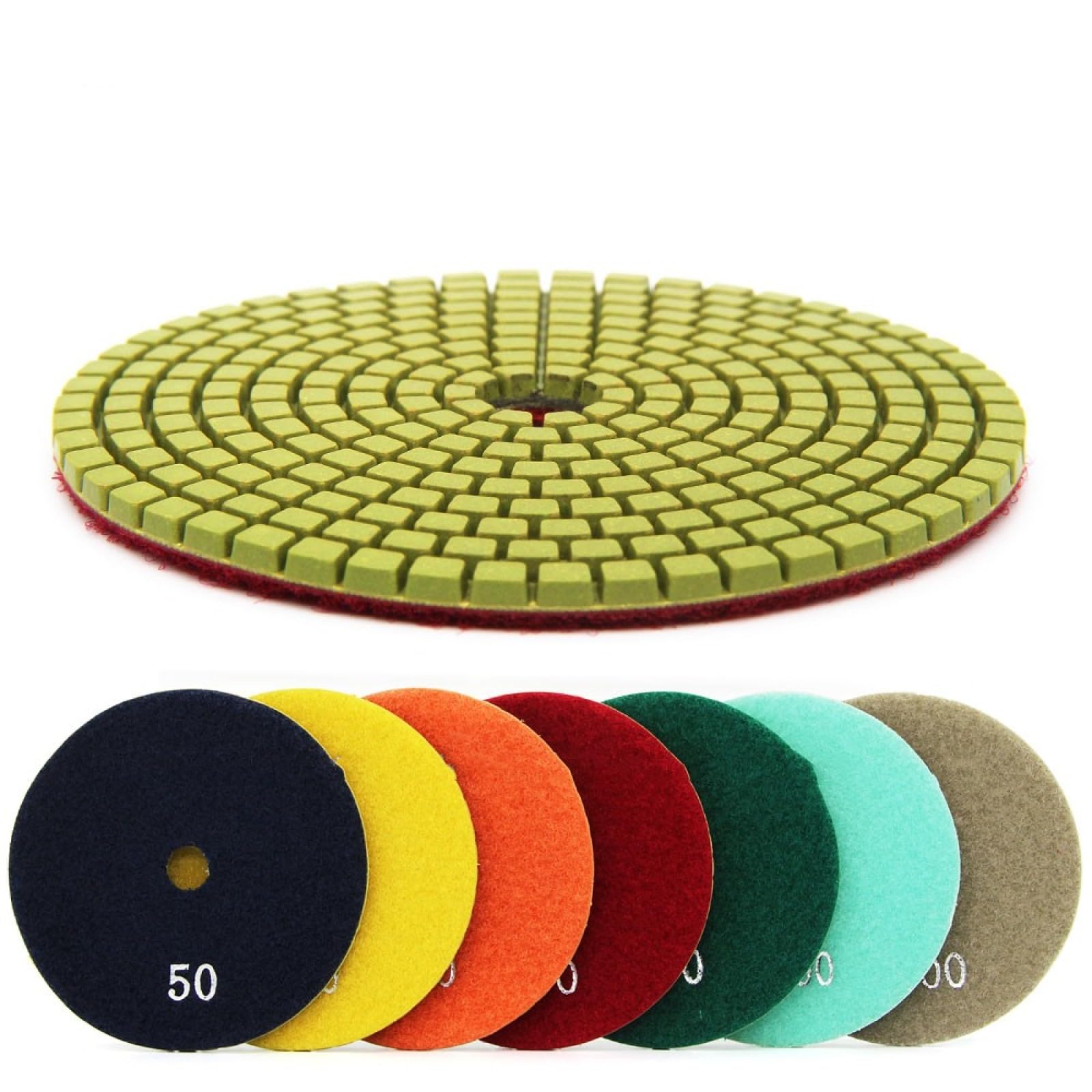 Almohadillas pulidoras de diamante, Disco de lijado flexible con almohadilla de pulido de diamante de 4 pulgadas, 5 unidades, for granito, mármol, hormigón, pulido de suelos(200)
