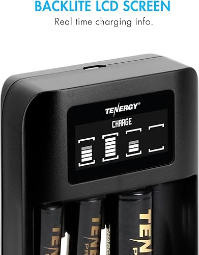 Miniatura 6 de Tenergy Premium Pro Paquete de 4 pilas AA y 4 AAA recargables y cargador de batería portátil TN474U, ideal para electrónica profesional de alto