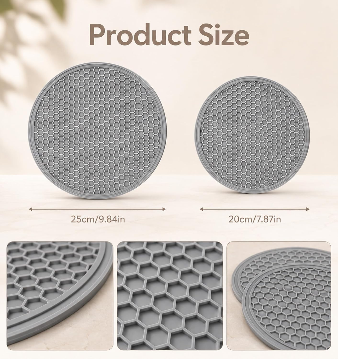 2 Pcs Microwave Mat, Silicone Microwave Mats, 8 & 10 Inch