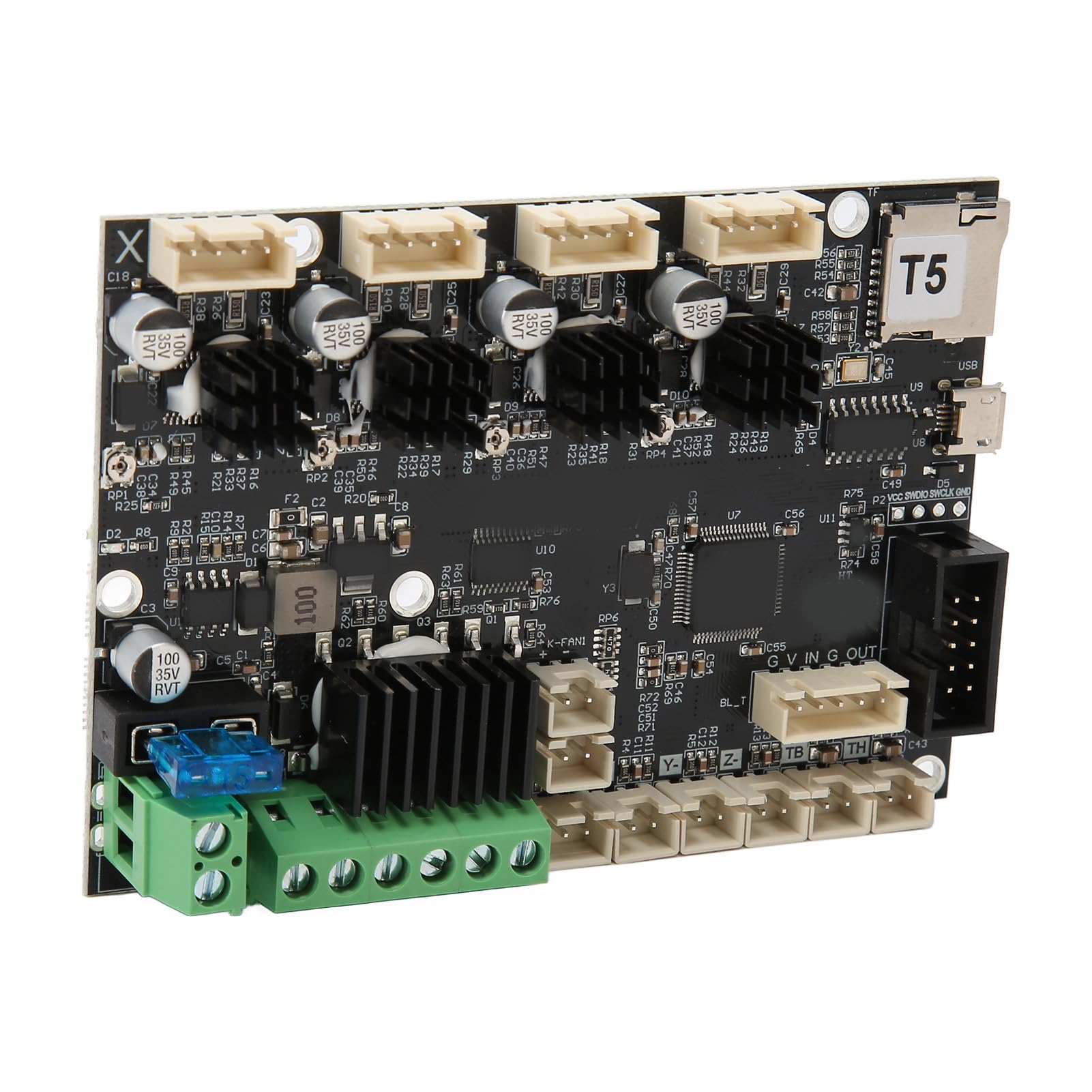 Gonetre Carte Silencieuse D'imprimante 3D, Carte Mère Pilote TMC2225 V4.2.7 avec Micrologiciel V0.0.6 pour Ender 3, Ender 3 V2, Pro, 5, 5 Pro