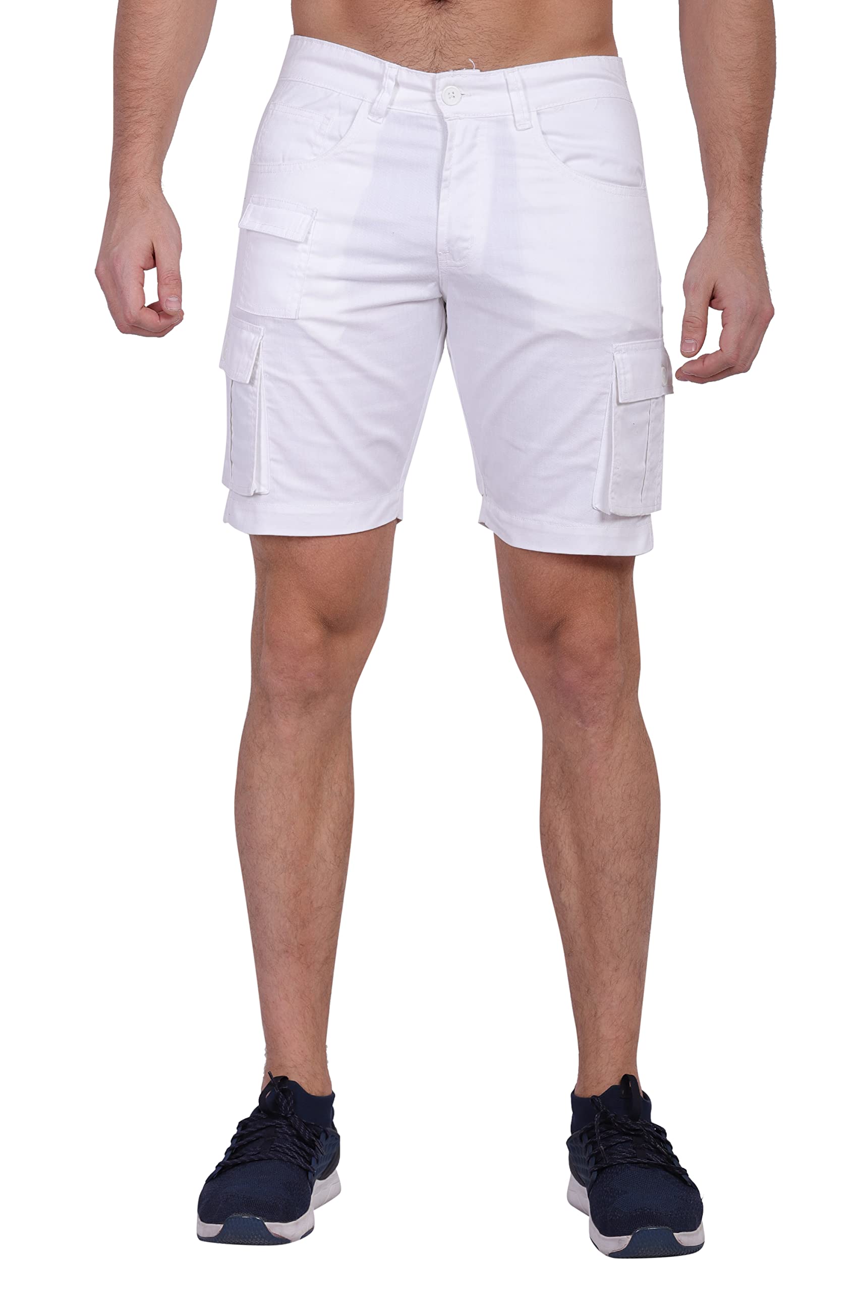 Men's Cargo Shorts (Grey, Black, White, Olive Green, Navy Blue, Khaki, Cream)-image-38