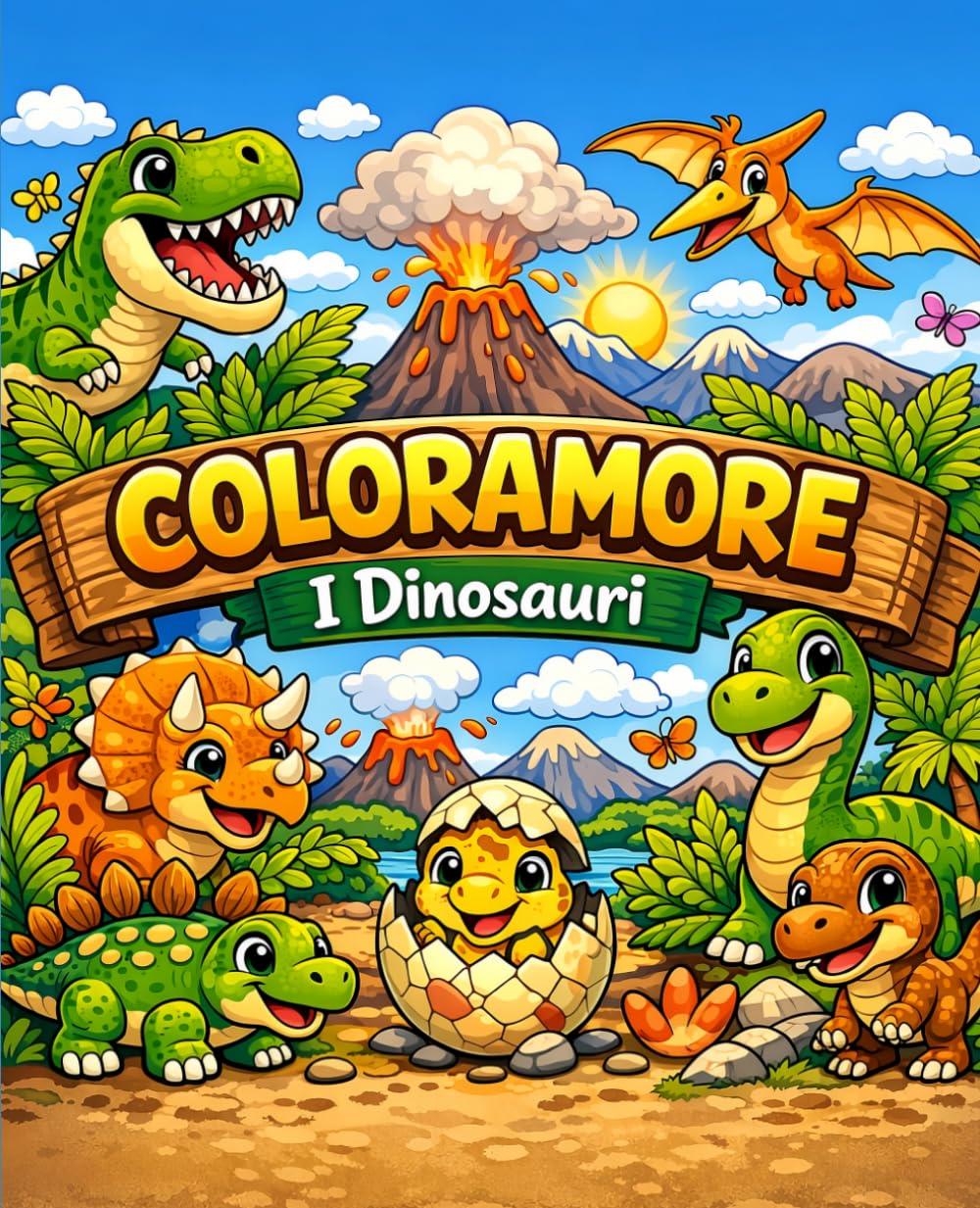 Coloramore - I dinosauri: Disegni da colorare (Coloramore - Libri da colorare per bambini – fantasia, creatività e amore per il colore)