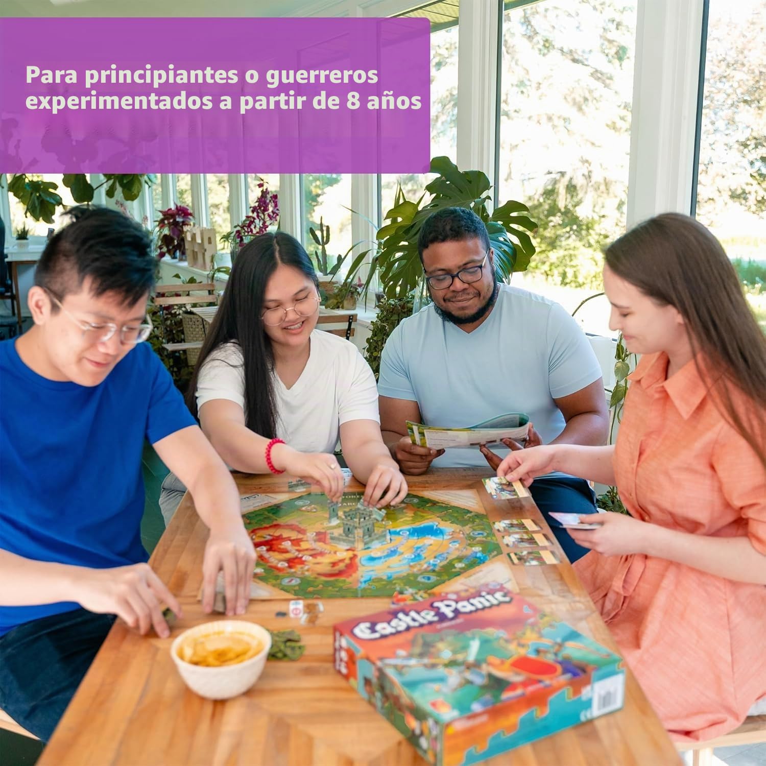 Fireside Games | Castle Panic 2nd Edition | Juego De Mesa, Standalone, Tower Defense Cooperativo, Estrategia Familiar, Dado Personalizado, Arte Actualizado | 1-6 Jugadores | 45 Minutos