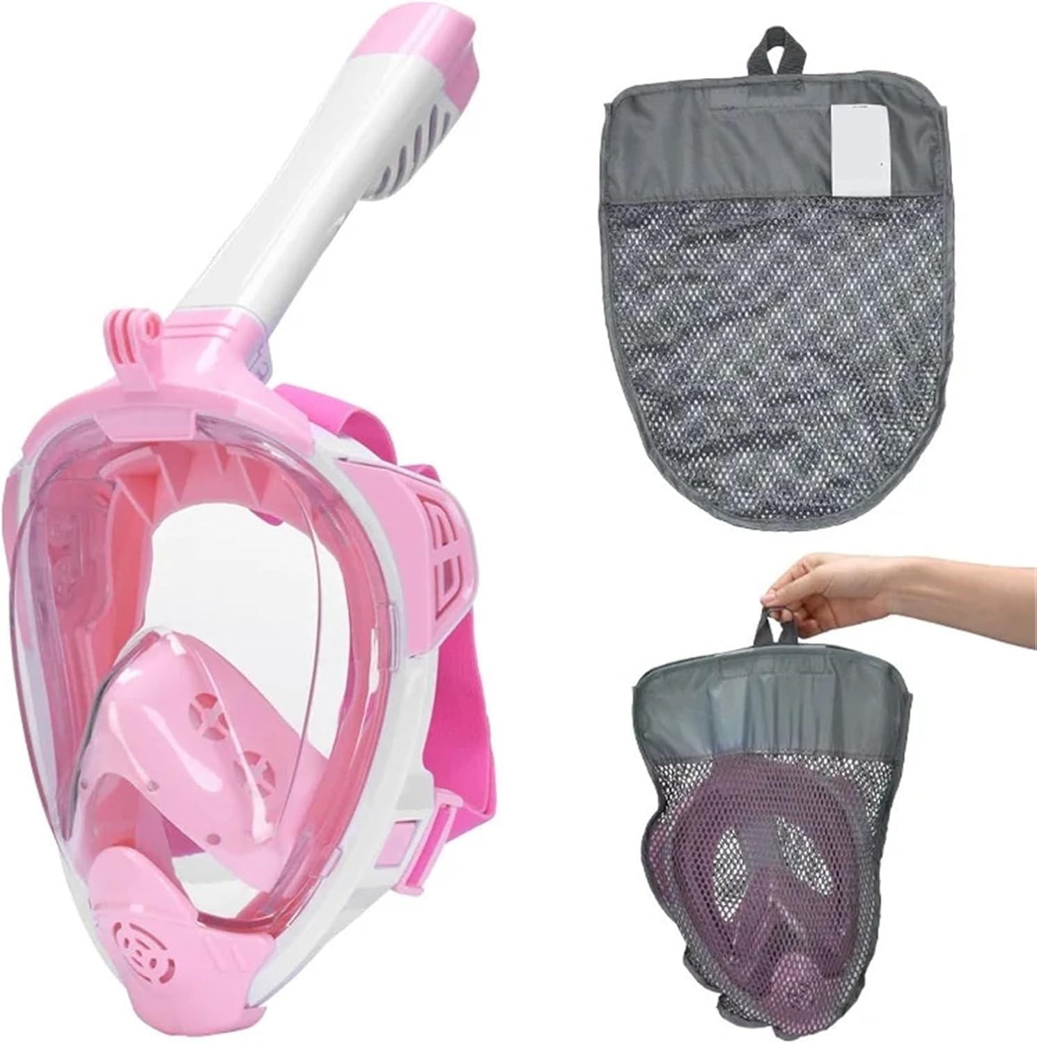 Accessoires De Plongée en Apnée Masque De Plongée en Apnée Plongée sous-Marine Masque De Plongée Intégral Masque De Plongée Anti-buée Lunettes pour, 2.White, L-XL
