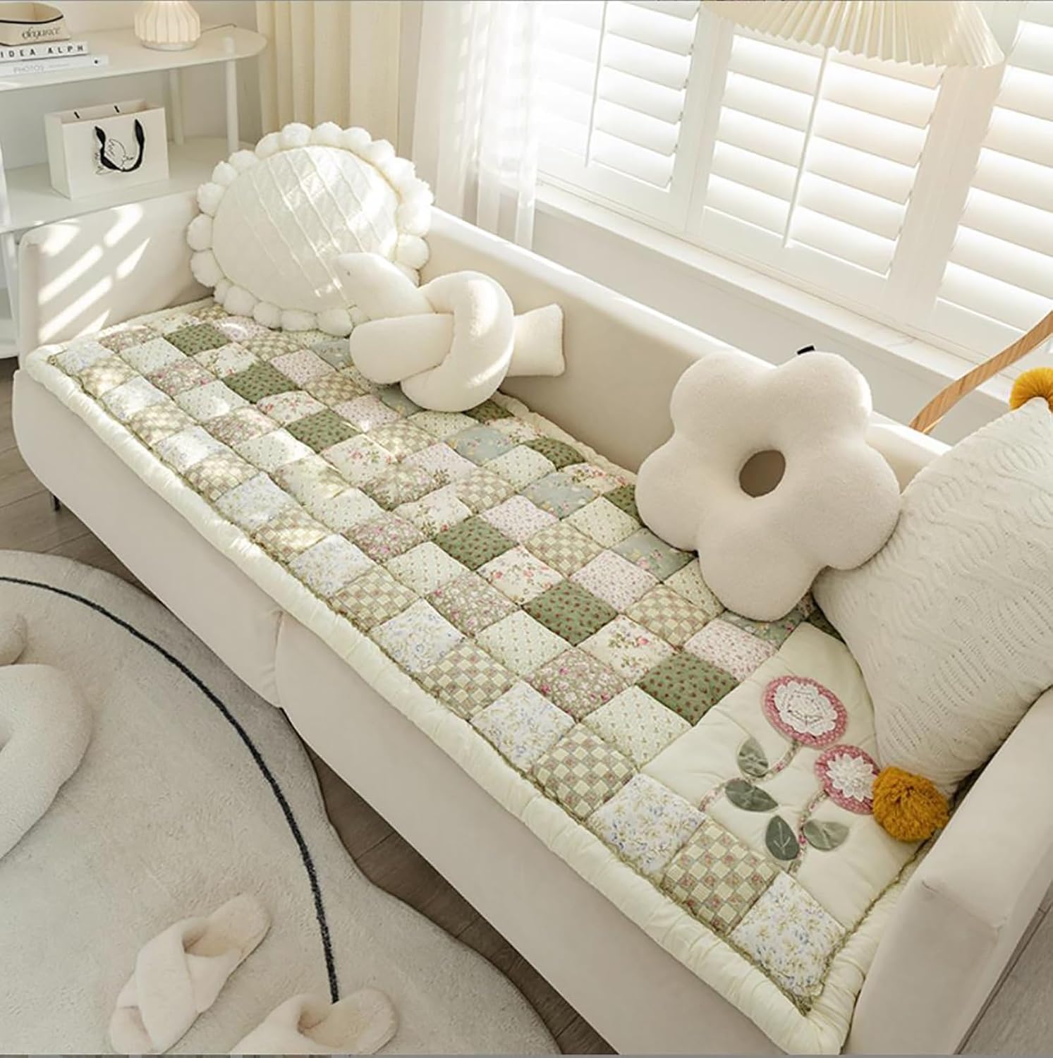 Dog Blankets for Large Dogs, Funnyfuzzy Cream-Coloured Large Plaid Square Pet Mat Bed Couch Cover, Dog Blankets for Large Dogs, Waterproof Blanket Dog Bed Cover Pet Blanket ( Color : A , Size : 70*210