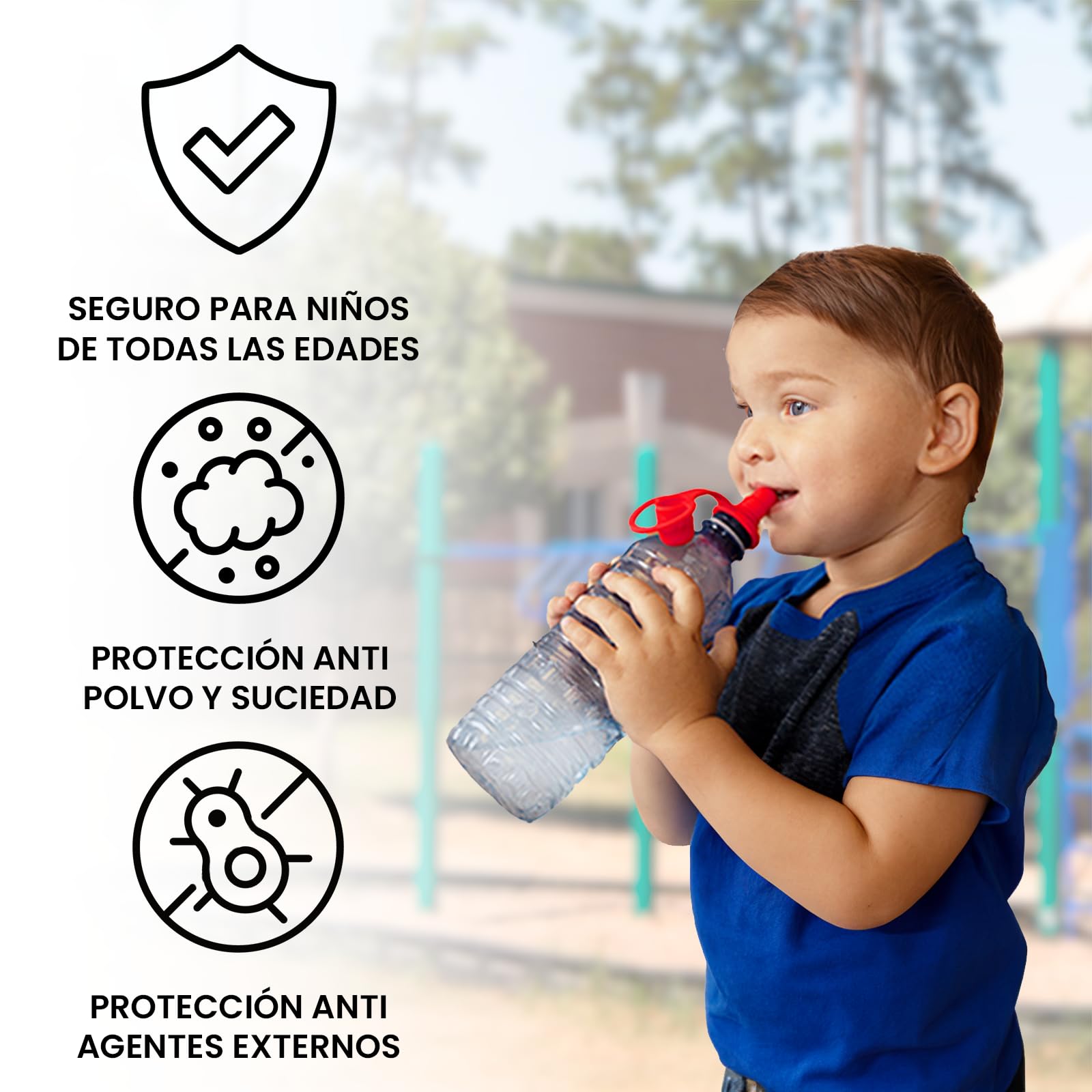 WNL | Silikonverschlüsse für Wasser- und Weinflaschen | Universelle Verschlüsse für Kindertrinkflaschen | Flexible Deckel für Babyflaschen | BPA-frei (3)