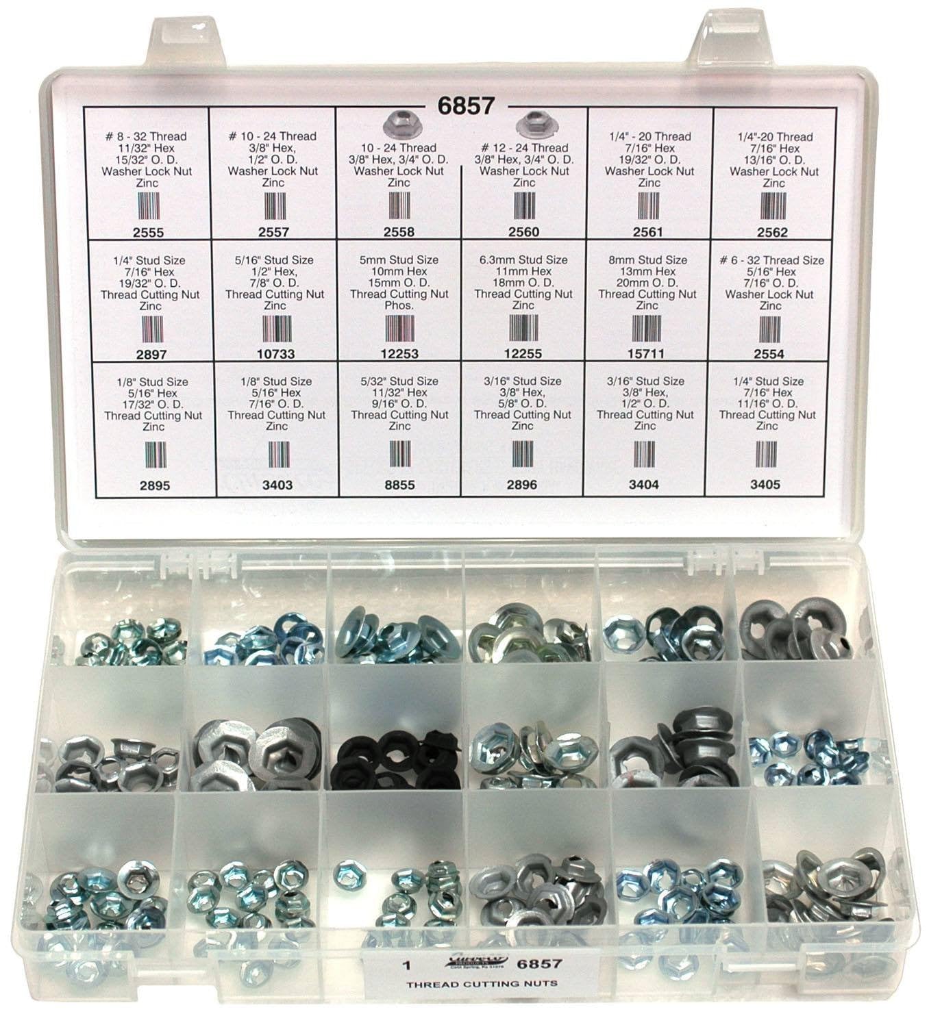 Auveco # 6857 Thread Cutting Nut Quik-Select Kit. Assortment. Qty 1.