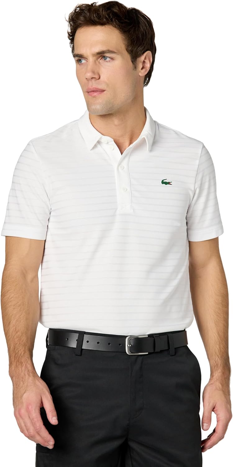 Lacoste Mens Sport Short Sleeve Jacquard Techincal Polo Shirt