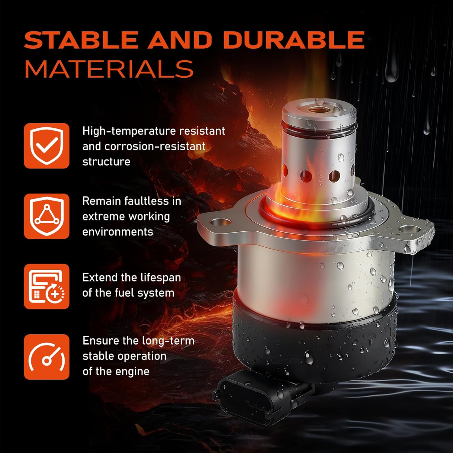 A0000900069 Fuel Meter Quantity Control Valve Compatible with Freightliner Cascadia Coronado Western Star 2007-2022 DDE Detroit DD13/DD15/DD16 Engines Metering Unit Replace 0000900069 F00N210196 F00N2