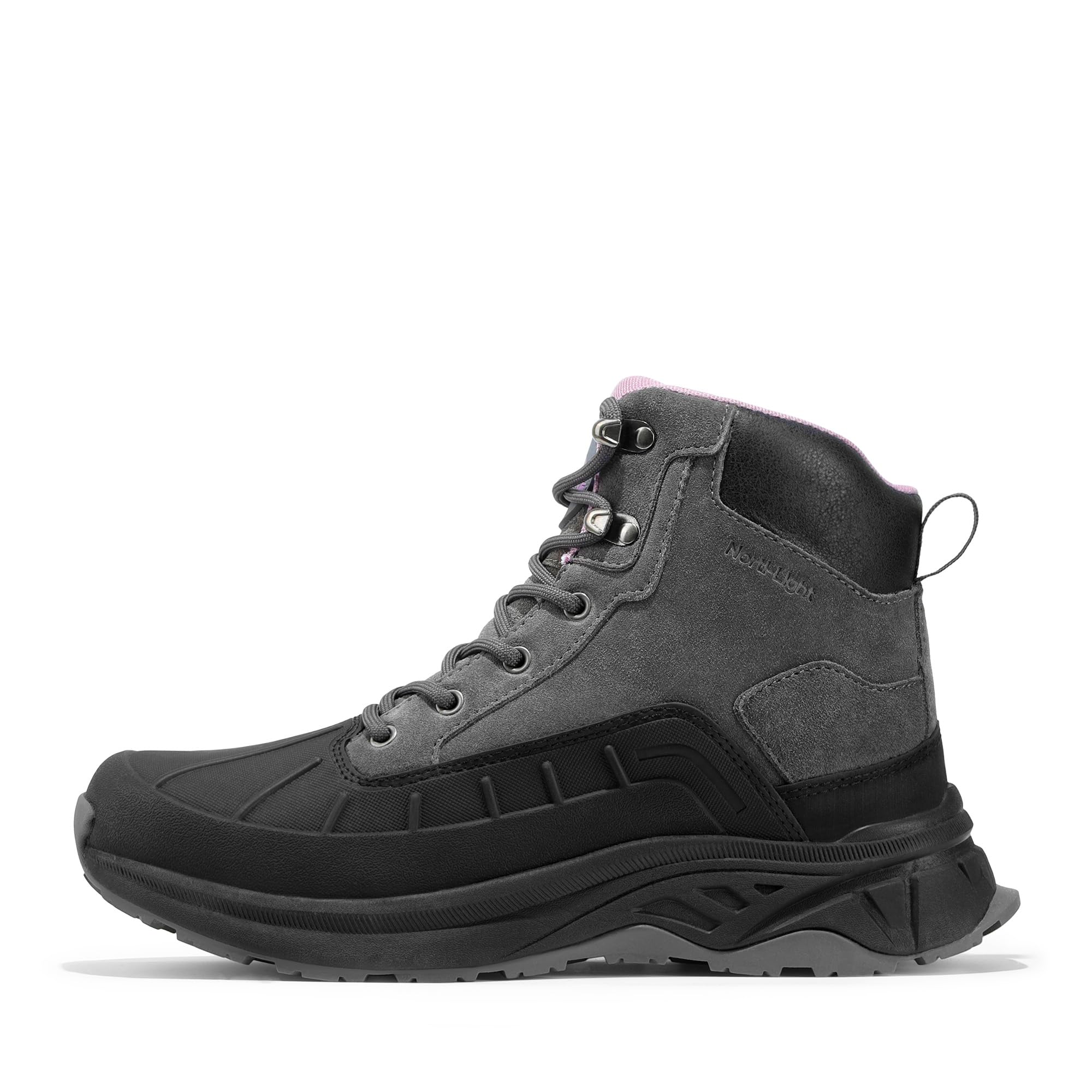 NORTIV 8 Damskie wodoodporne buty turystyczne outdoorowe trekkingowe kemping szlak turystyczne buty, ciemnoszary, 40.5 EU