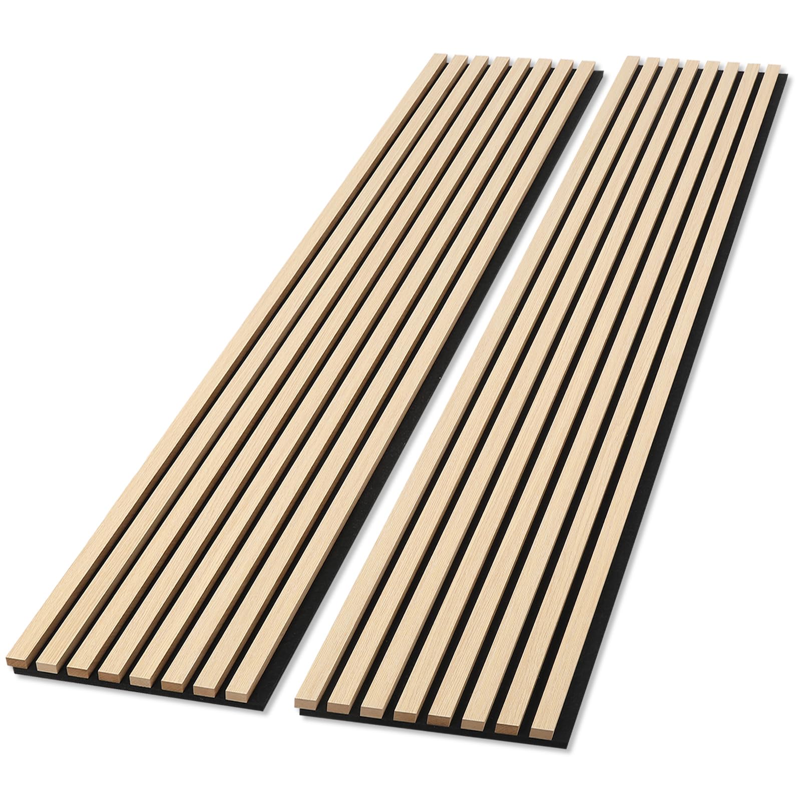 Photo 1 of BUBOS Acoustic Wood Wall Panels,Decorative Sound Proof Panels for Walls and Ceiling,2Pack Acoustic Panels for Interior Design,3D Wood Slat Wall Panels (47.2” x 25.6”,Natural Oak) Wood Slat Panel Natural Oak-1