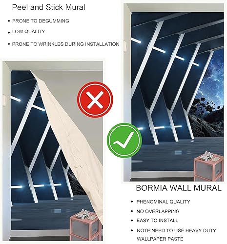 Miniatura 4 de Bormia Papel tapiz 3D para oficina, sala de estar, dormitorio (no se pega ni se pega)