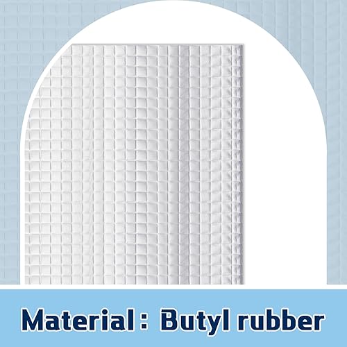 Miniatura 4 de Paneles autoadhesivos para techos de 6 pulgadas x 33 pies, material de techo enrollado de goma para techos, superficie de aluminio reflectante,