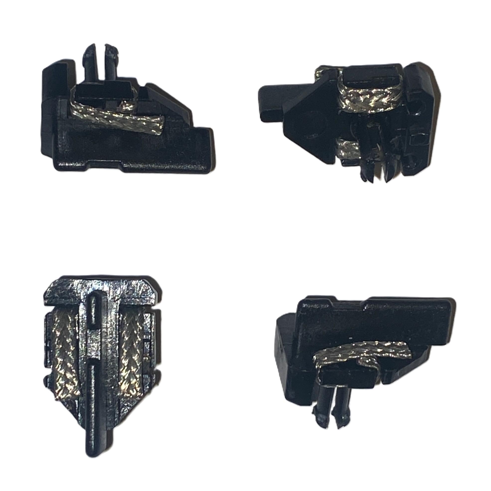 SSC Slot Cars Lot de 4 lames de guidage faciles à installer avec tresses et 8 œillets Compatible avec les modèles de voitures à fente Scalextric, accessoires de bricolage avec tresse