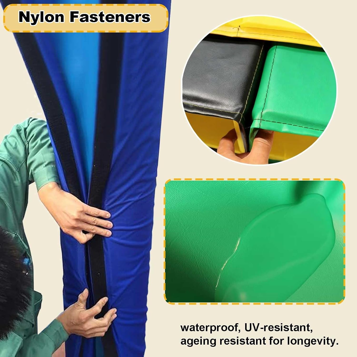 Anti-Slip Gym Pole Padding Wrap - UV-Resistant Square Beam Protector for 4-8ft Posts, Safe Cushions for Backyard Courts & Fitness Equipment image 5