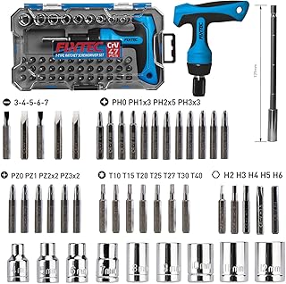 FIXTEC 47-Piece Magnetic T-Handle Ratchet Wre...,